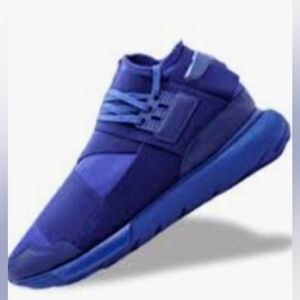 Adidas Y 3 Qasa High Blue High Sneakers Size 7 Like New MSRP $390